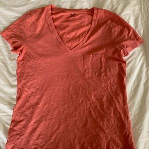 Pink madewell colored Vneck Tshirt